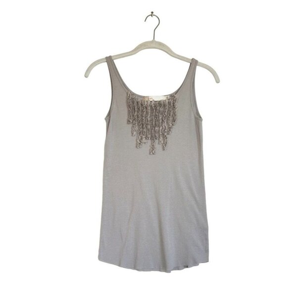 jpark Women's Ruffle Front Tank Top in Gray - Size 3 (S) - Picture 1 of 6